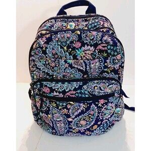 Vera Bradley Blue Paisley XL backpack  with Padded Laptop Compartment